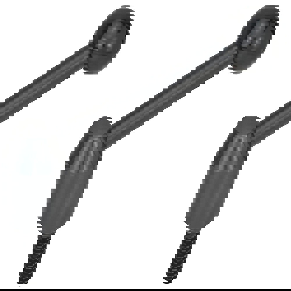 Metric Size Threaded Stud Adjustable Clamping Handle: M10 x 1.50 Thread, 16 mm Hub Dia, Steel